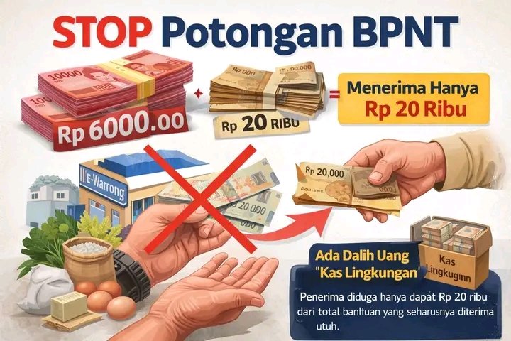 STOP Potongan BPNT! Dugaan Penerima Di Minta Rp.20 Ribu, Ada Dalih “Kas Lingkungan”