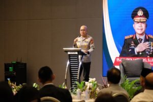 Kapolda Banten saat memberikan sambutan dalam diskusi pembaruan KUHP.