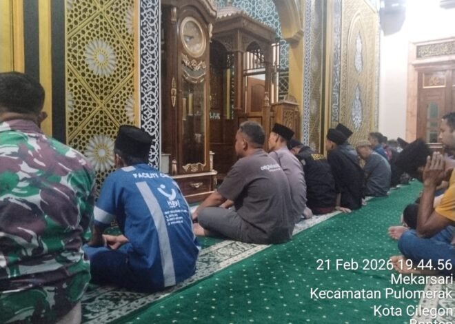 Perkuat Sinergi dengan Warga, Personel KSKP Merak Polres Cilegon Gelar Pembinaan Rohani Subuh Keliling