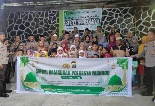Safari Ramadan Polresta Manado, Berbagi Kebahagiaan Bersama Anak Panti Asuhan