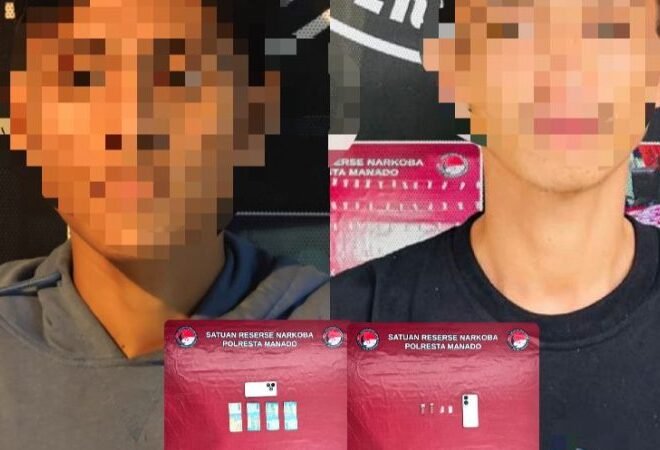 Satresnarkoba Polresta Manado Ungkap Peredaran Sabu di Wanea, Dua Pria Diamankan