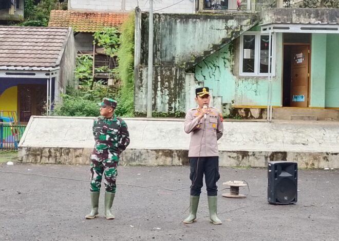 Polres Sumedang Gelar Apel Penanganan Bencana Di Desa Citengah