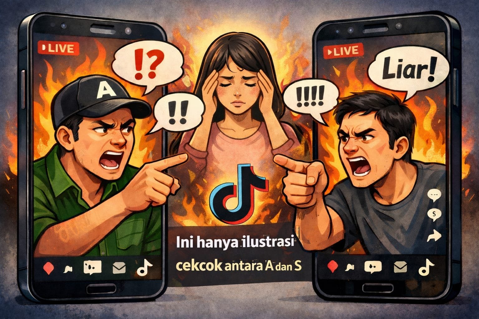 Cekcok di Media Sosial Diduga Libatkan Oknum, Perselisihan Rumah Tangga Mencuat ke Publik