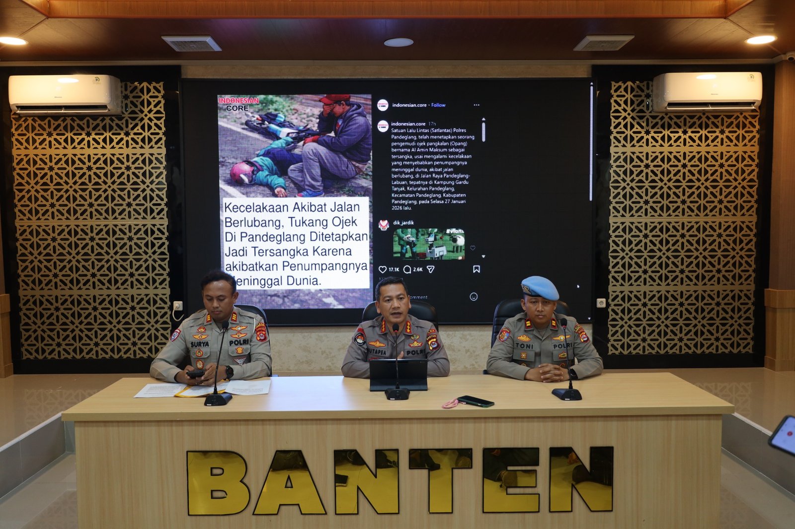 Tindak Lanjut Video Viral, Polda Banten Sampaikan Perkembangan Kasus Laka Lantas di Pandeglang