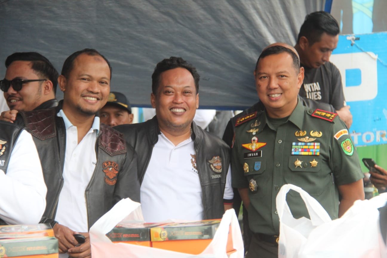 Dandim 0612/Tasikmalaya Letkol Czi M Imvan Ibrahim S.Sos., M.Han. Hadiri HDCI Tasik Berbagi 2026: Deru Mesin dan Hangatnya Kepedulian di Tengah Hujan 