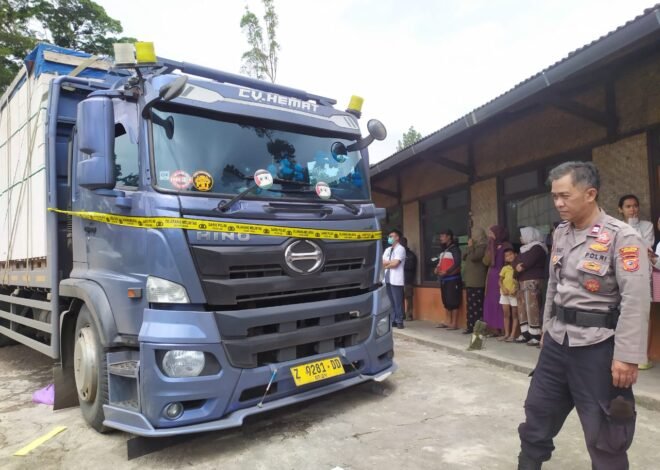 Polres Garut Lakukan Olah TKP Penemuan Sopir Truk Meninggal di Dalam Kabin Kendaraan