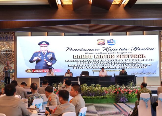 Kapolda Banten Pimpin Rakor Operasi Ketupat Maung-2026 Pengamanan Idul Fitri