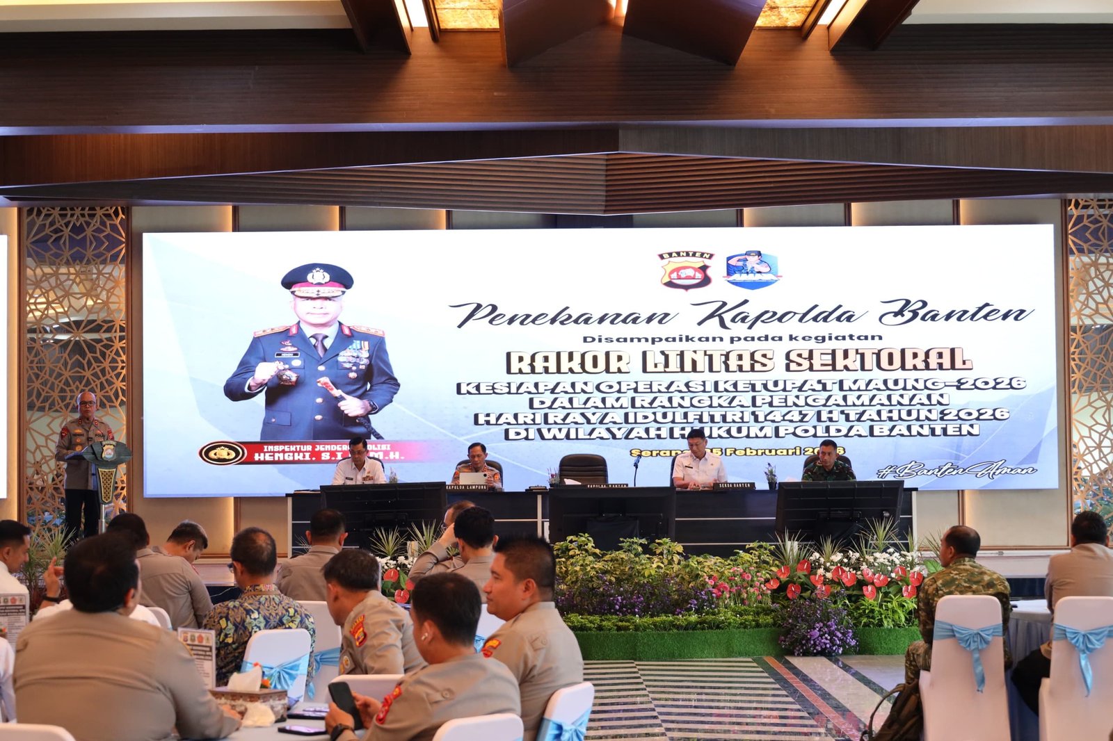 Kapolda Banten Pimpin Rakor Operasi Ketupat Maung-2026 Pengamanan Idul Fitri