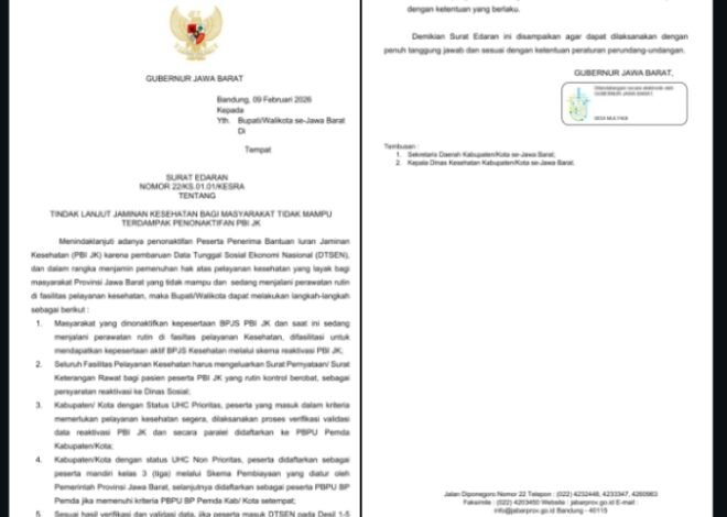 Gubernur Jabar Terbitkan Surat Edaran Tegas