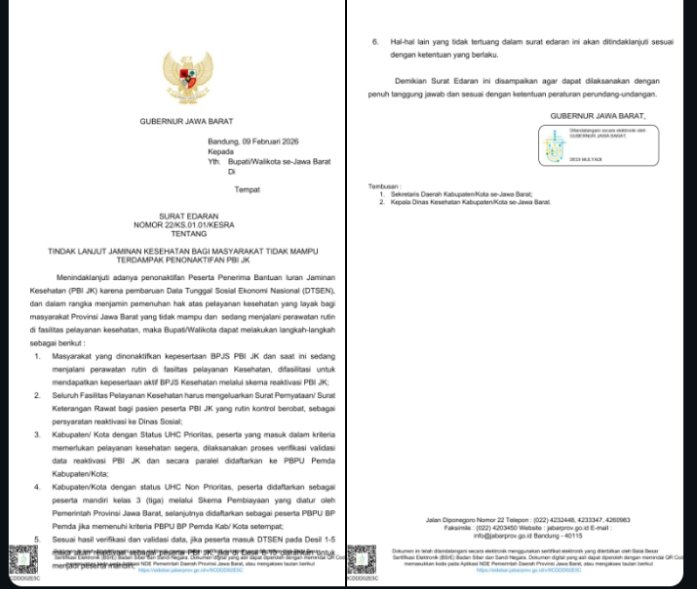 Gubernur Jabar Terbitkan Surat Edaran Tegas