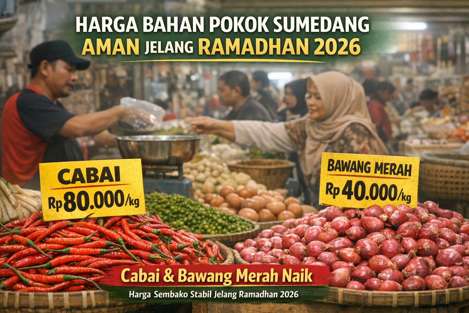 Harga Bahan Pokok di Sumedang Aman Jelang Ramadhan 2026