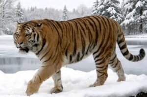 Harimau Siberia sedang berjalan di atas salju / Maung Pajajaran news