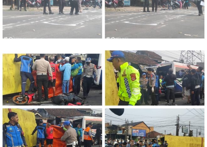 Sigap dan Tanggap, Kasat Lantas Polres Sumedang Turun Langsung Tangani Laka Maut di Perempatan Bojong