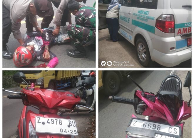 Breaking News: Tabrakan adu Banteng di Jalur Bandung–Cirebon, Pos Pam Pamulihan Gercep Selamatkan Korban