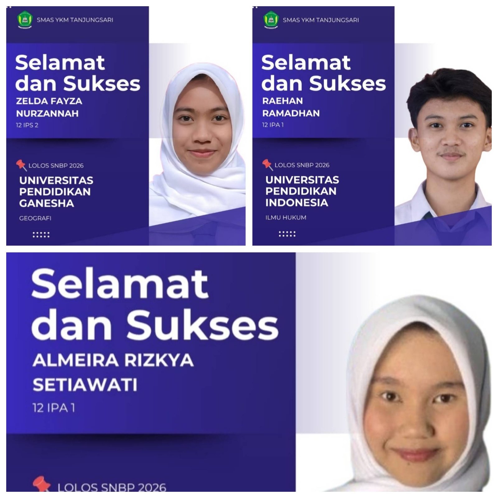 Prestasi Membanggakan! 6 Siswa SMAS YKM Tanjungsari Tembus Perguruan Tinggi Negri Lewat SNBP 2026