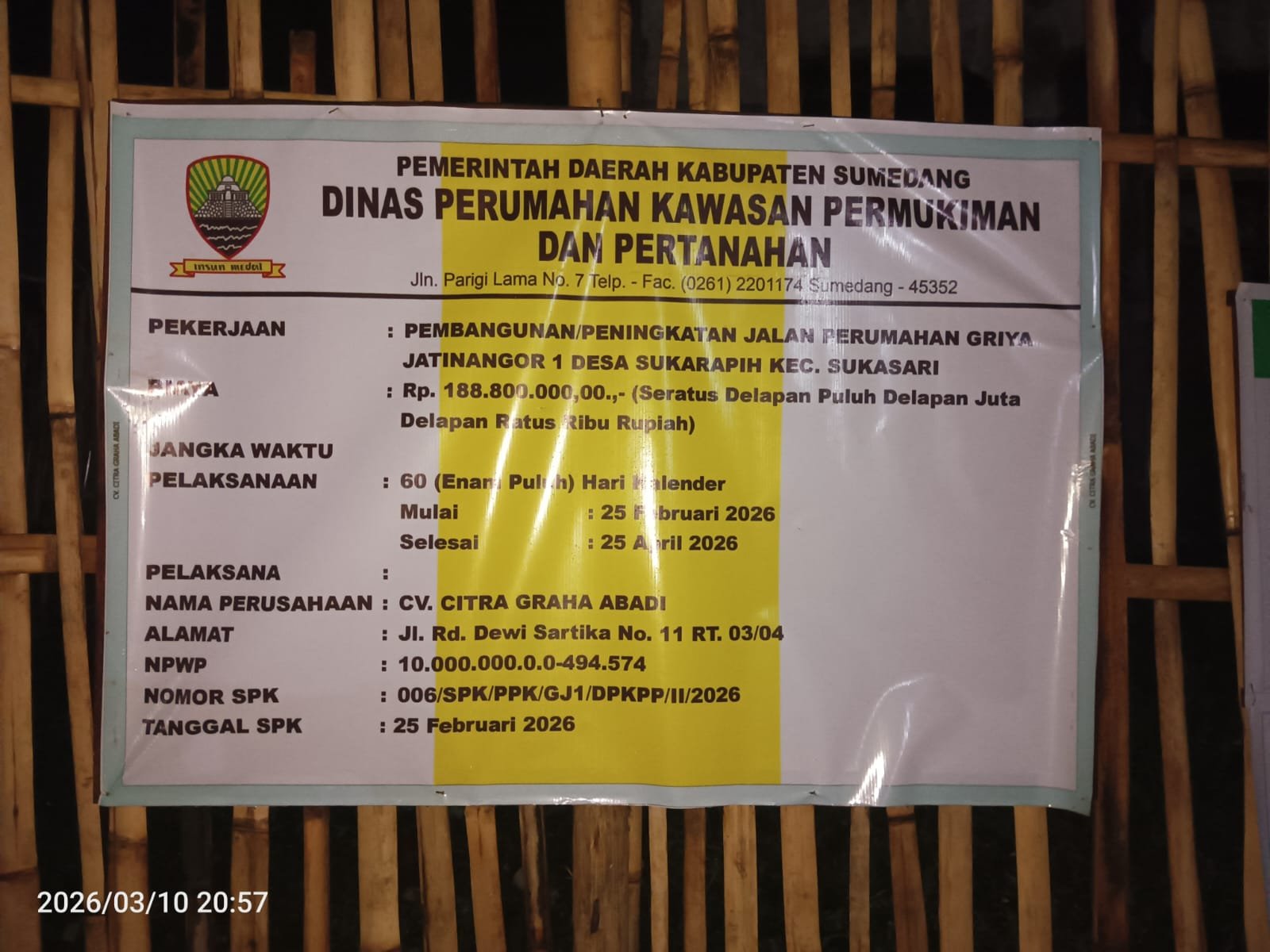Akhirnya Dibangun! Jalan di Griya Jatinangor 1 Diperbaiki Lewat Proyek Rp188 Juta, Warga Bersyukur dan Berharap Tahan Lama