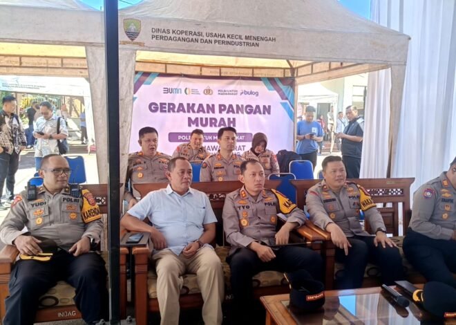Polres Sumedang Gelar Gerakan Pangan Murah Bersama Bulog, Bantu Ringankan Beban Masyarakat Jelang Idul Fitri