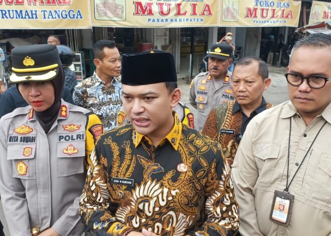 Sidak Pasar Kadipaten, Wabup dan Kapolres Pastikan Stok Pangan Aman Jelang Lebaran.