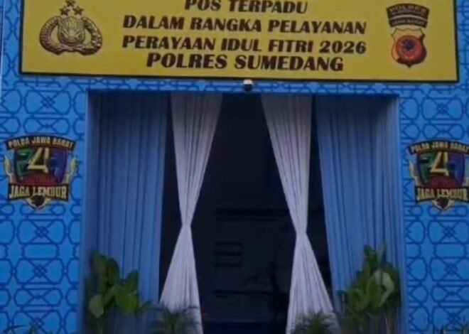 “Pos Terpadu Ops Ketupat Lodaya 2026 Polres Sumedang : Mudik Aman, Hangatnya Sumedang dengan Sajian UCIL untuk Pemudik”