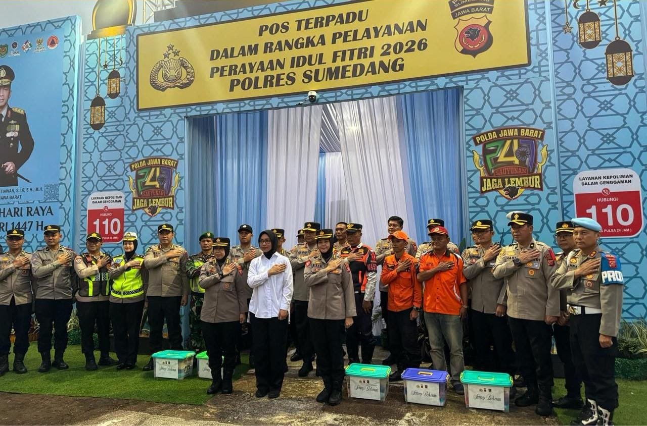 Wakapolda Jabar Cek Kesiapan Pospam Ops Ketupat Lodaya 2026 di Sumedang, Pastikan Pengamanan Mudik Optimal