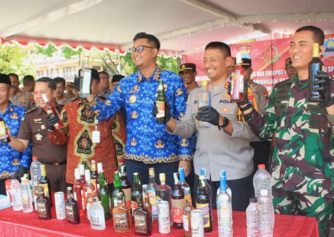 Forkopimda Klaten Musnahkan Miras Dan Knalpot Brong di Halaman Pemda