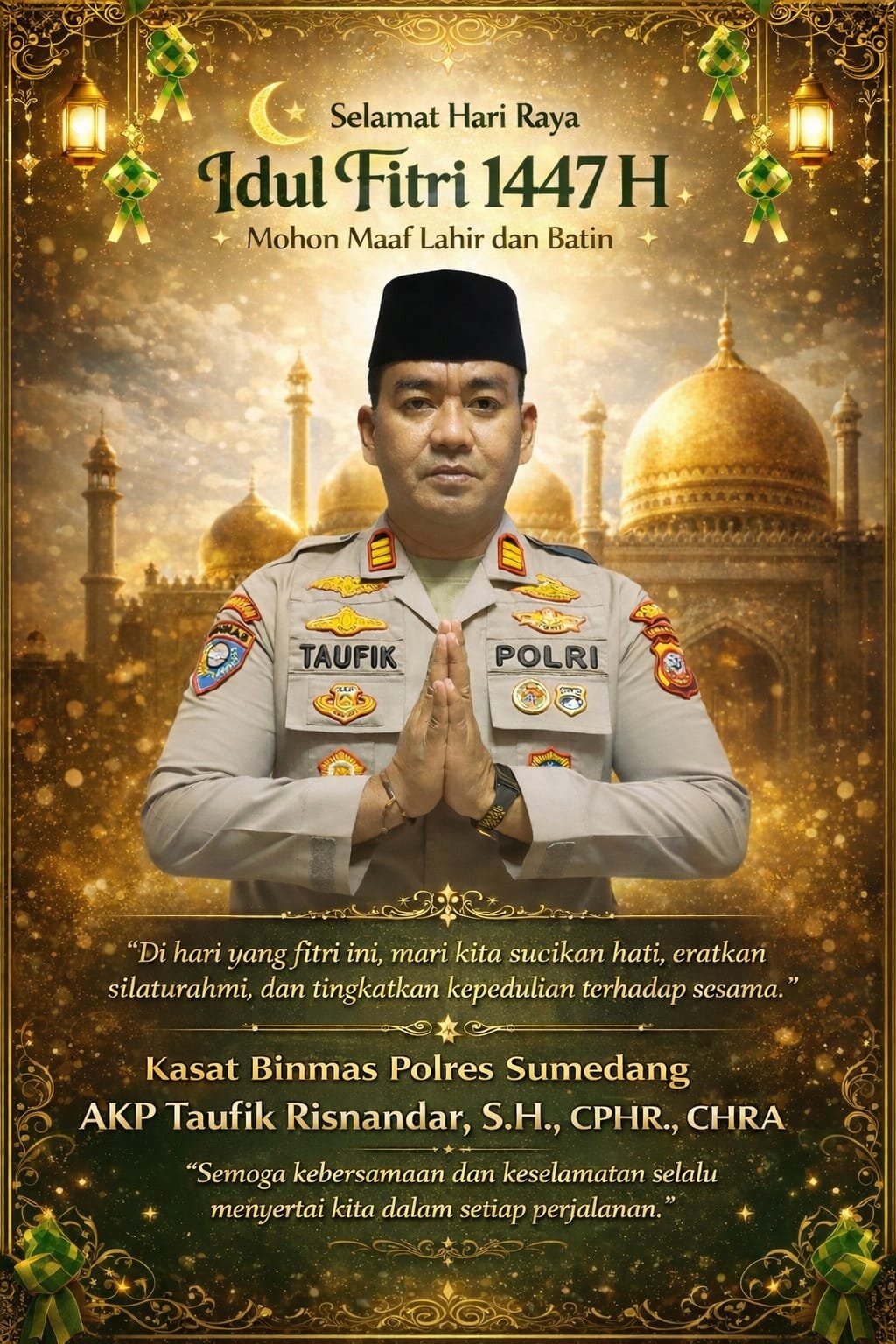 Di Hari Yang Fitri, Kita Kembali Menjadi Manusia Yang Saling Memaafkan