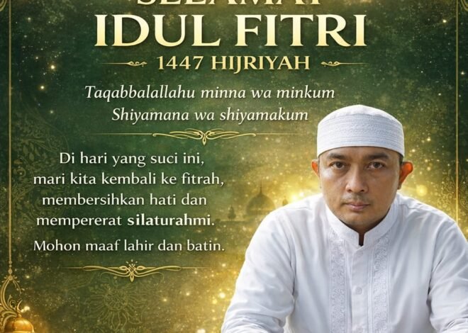 Pimpinan Redaksi Maung Pajajaran News Bersama Staf Ucapkan Selamat Idul Fitri 1447 H