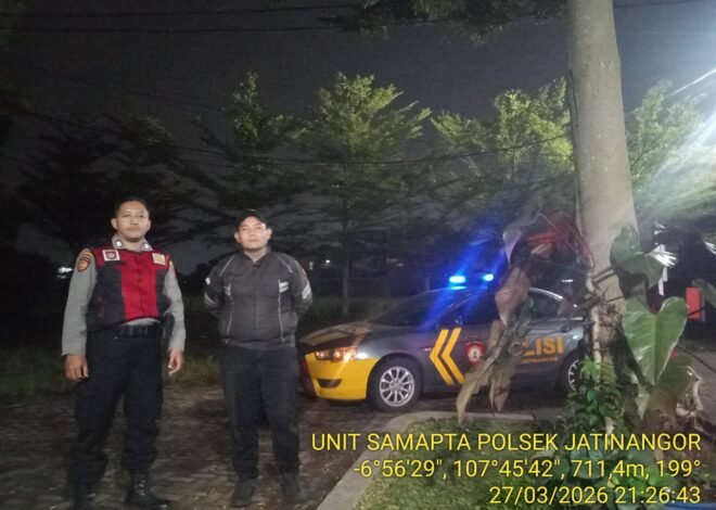 Patroli Blue Light KRYD Polsek Jatinangor, Antisipasi Gangguan Kamtibmas Pasca Ops Ketupat Lodaya 2026