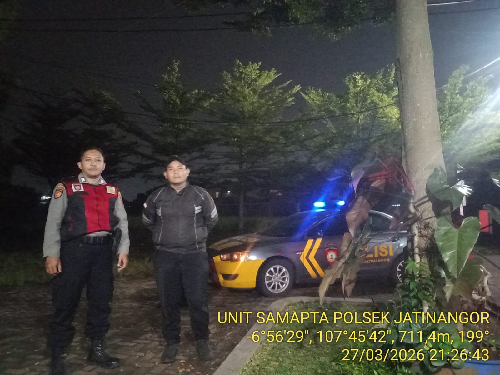 Patroli Blue Light KRYD Polsek Jatinangor, Antisipasi Gangguan Kamtibmas Pasca Ops Ketupat Lodaya 2026