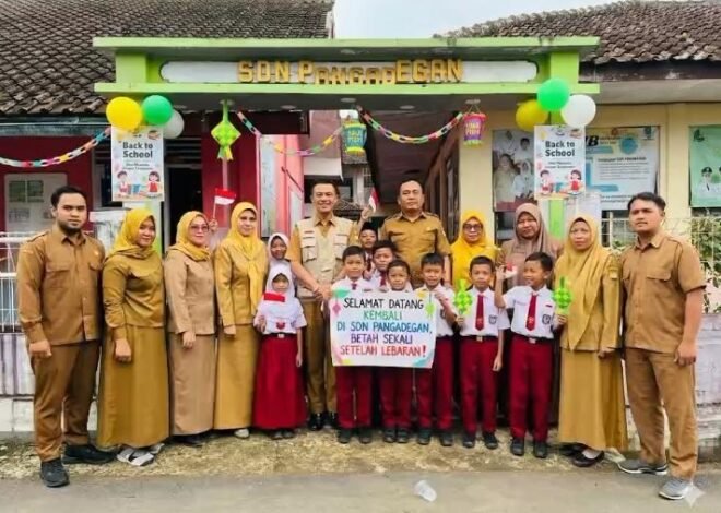 Hari Pertama Masuk Sekolah Pasca Lebaran, SDN Pangadegan Sambut Siswa dengan Penuh Semangat
