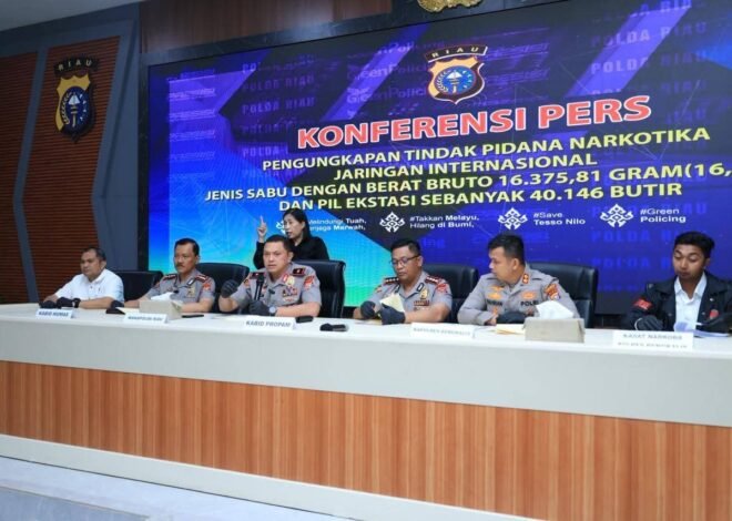 Polda Riau Gulung Kurir Narkoba Jaringan Malaysia, Barang Bukti Senilai Rp31 Miliar Disita
