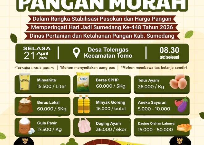 Jelang HJS ke-448, Pemkab Sumedang Hadirkan Pangan Murah di Tolengas