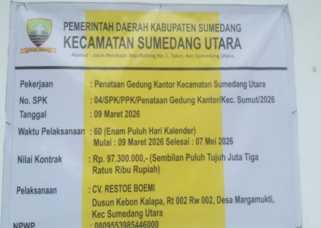 Penataan Gedung Kantor Kecamatan Sumedang Utara Dimulai, Ketua Pelaksana Andri Pastikan Pekerjaan Tepat Waktu
