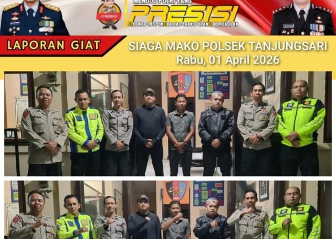 SIAGA MALAM POLSEK TANJUNGSARI! Personel Polres Sumedang Tunjukkan Komitmen Jaga Keamanan Masyarakat
