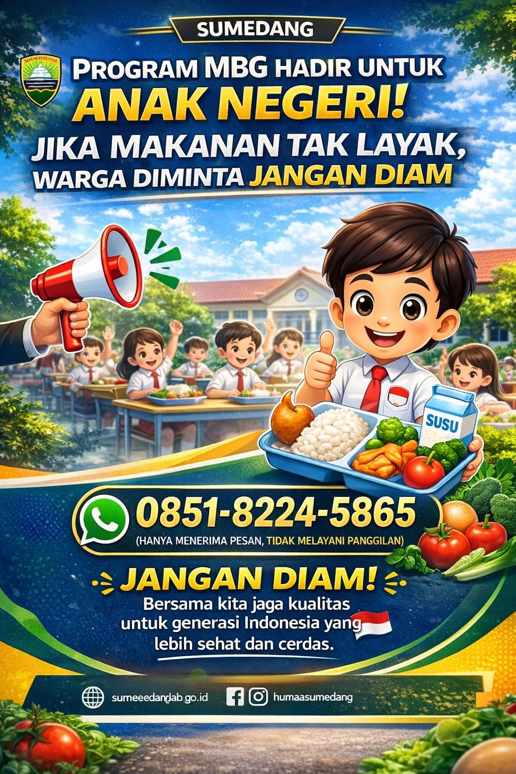 Program MBG Hadir untuk Anak Negeri! Jika Makanan Tak Layak, Warga Diminta Jangan Diam