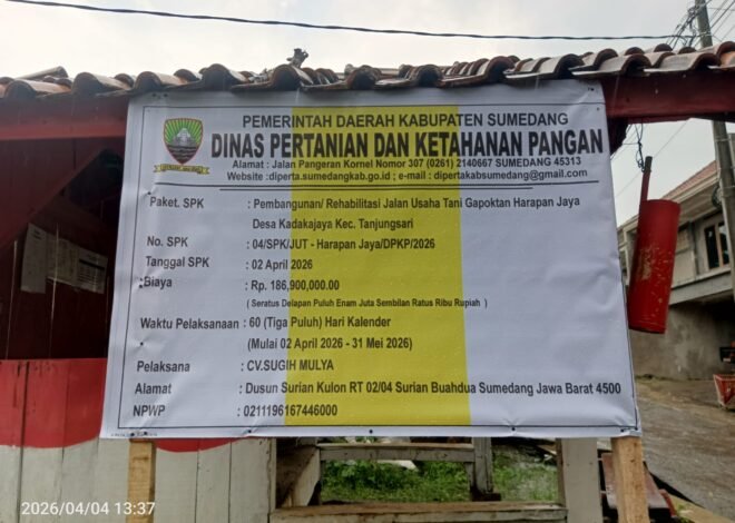 Akses Pertanian Diperkuat, Pemkab Sumedang Bangun Jalan Usaha Tani Di Tanjungsari, Petani Sambut Dengan Harapan Besar