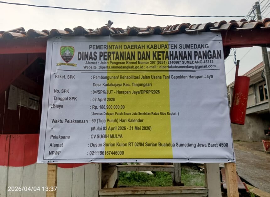 Akses Pertanian Diperkuat, Pemkab Sumedang Bangun Jalan Usaha Tani Di Tanjungsari, Petani Sambut Dengan Harapan Besar