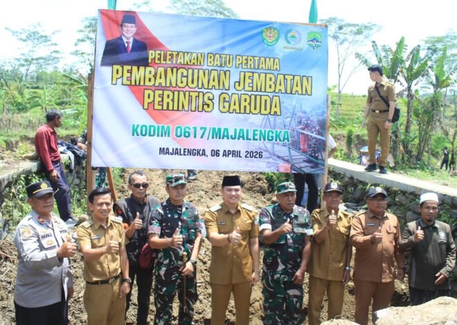 Sinergi TNI dan Pemda, Jembatan Garuda TNI Dibangun untuk Warga Lemahsugih.