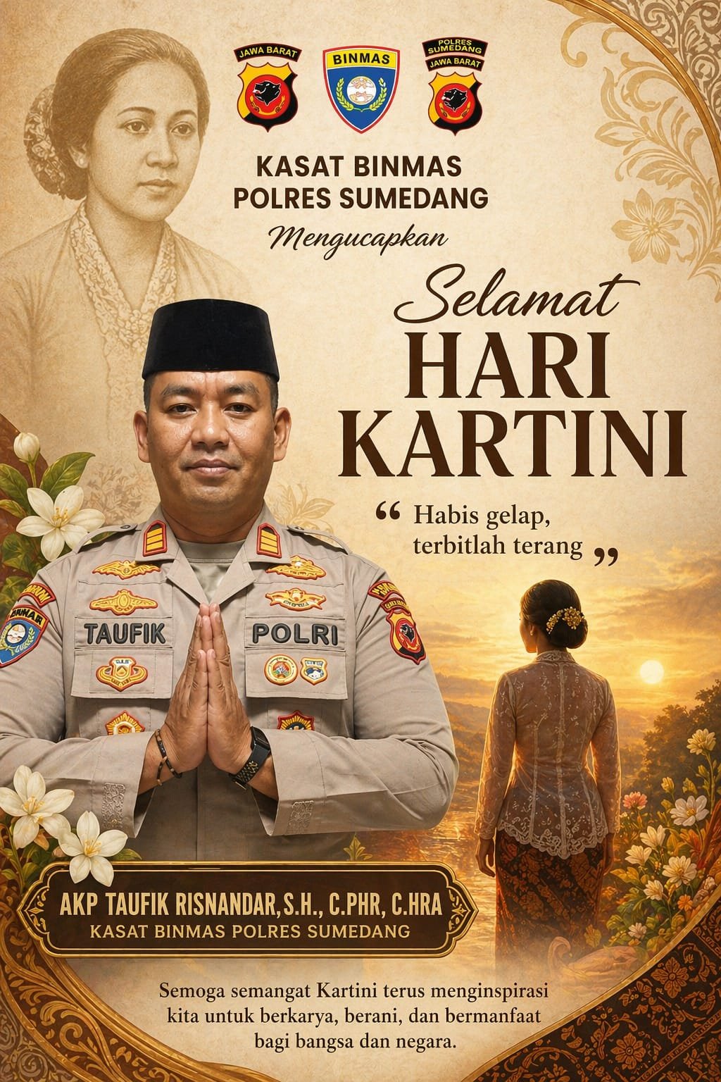 Kasat Binmas Polres Sumedang Sampaikan Ucapan Hari Kartini: Semangat Perempuan adalah Cahaya Bangsa