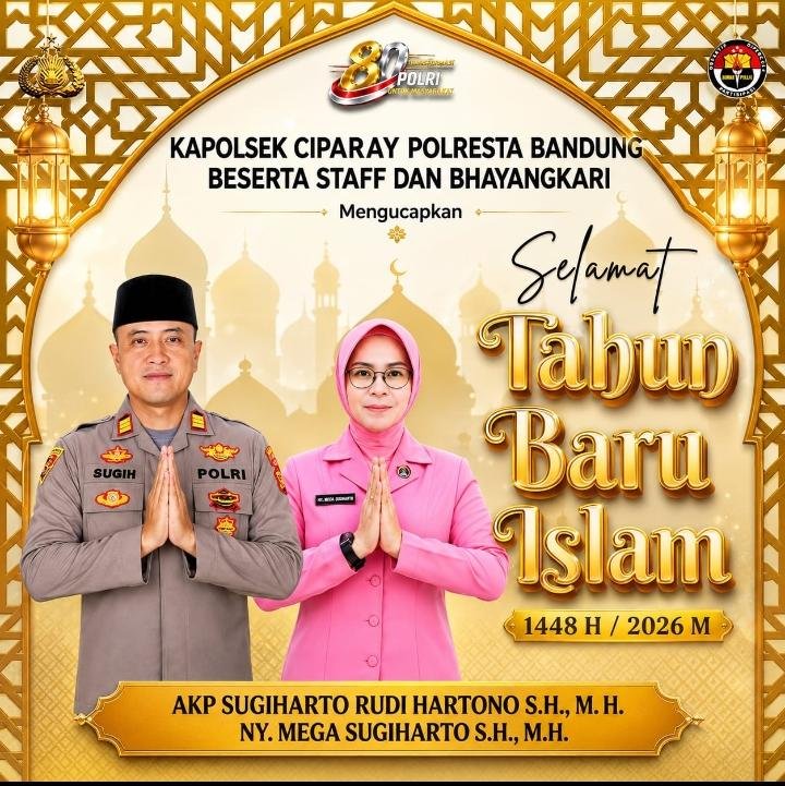 Kapolsek Ciparay Polresta Bandung Beserta Staff Dan Bhayangkari Ucapkan Selamat Tahun Baru Islam 1448 H