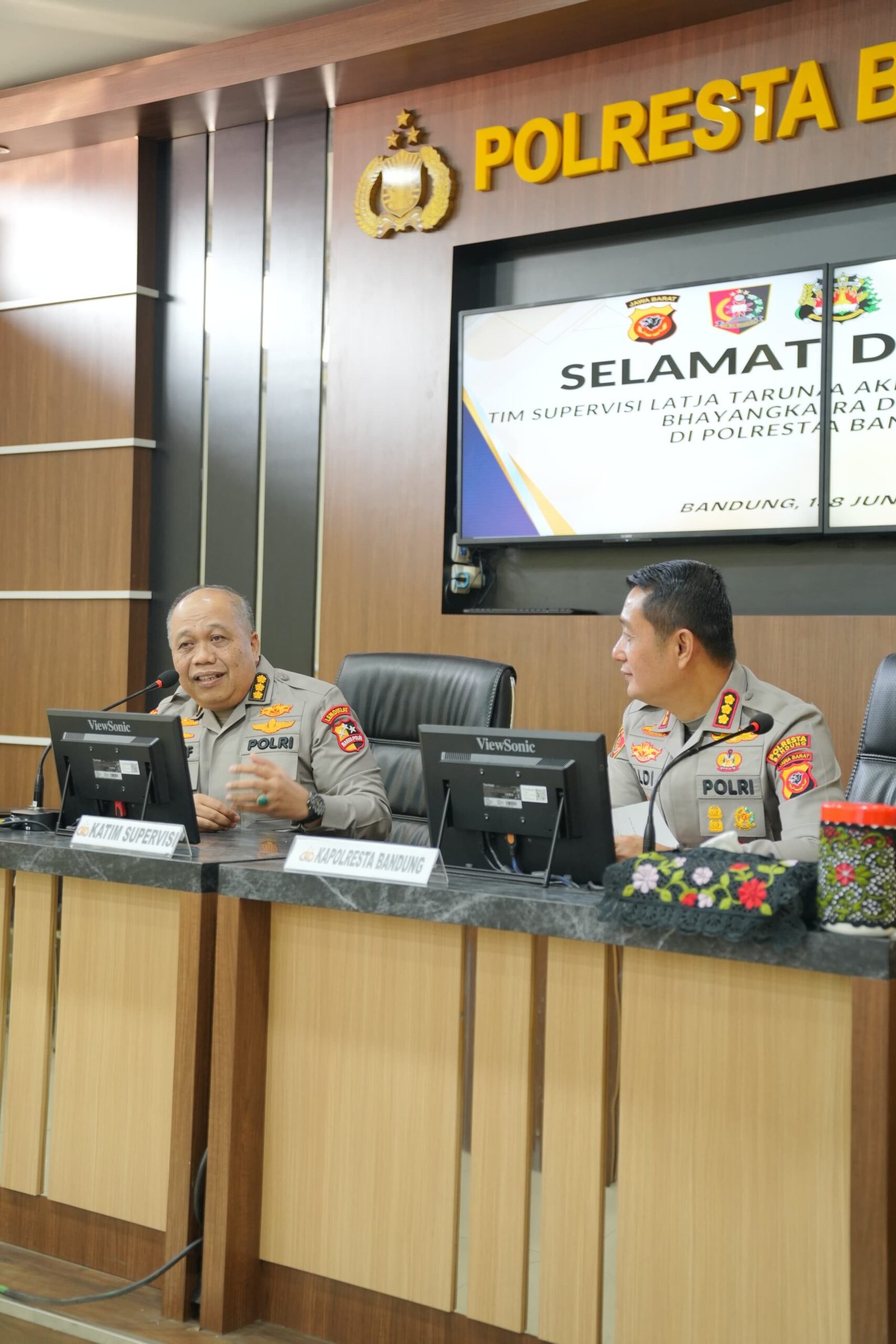Kapolresta Bandung Sambut Tim Supervisi Lemdiklat Polri, Pastikan Latja Taruna Akpol Berjalan Optimal