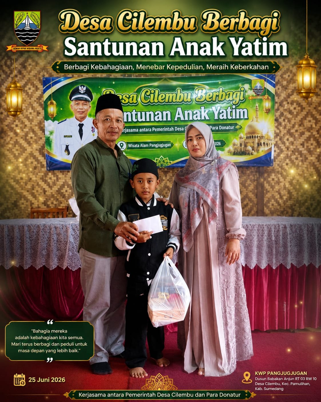 Desa Cilembu Berbagi, Santuni Puluhan Anak Yatim di KWP Pangjugjugan
