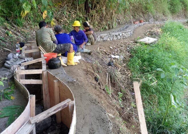 Kelompok perkumpulan pengguna Air( P3A ) Sanggar Mukti Desa Sukamukti Laksanakan Pembangunan Saluran Air sesuai spesifikasi Program.