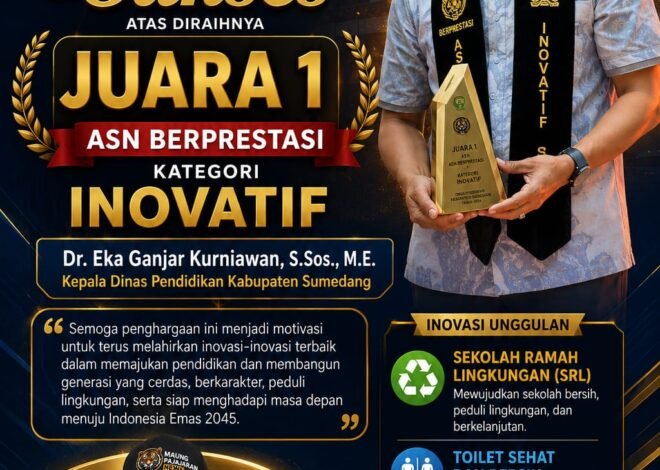 Kadisdik Sumedang Raih Juara 1 ASN Berprestasi Kategori Inovatif, Maung Pajajaran News Berikan Apresiasi atas Dedikasi Membangun Pendidikan Berkarakter
