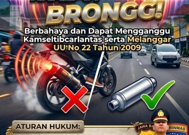 Sat Binmas Polres Sumedang Gencarkan Edukasi, Ajak Masyarakat Stop Penggunaan Knalpot Brong