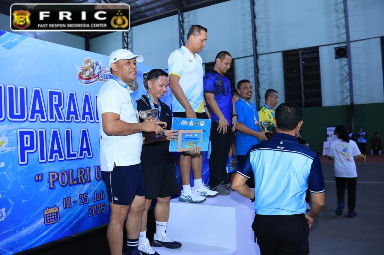 Polda Jabar Raih Juara I Ganda Eksekutif pada Kejuaraan Tenis Lapangan Kapolri Cup 2026