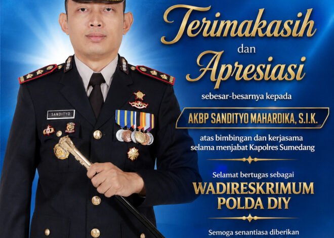 Jejak Pengabdian AKBP Sandityo Mahardika di Sumedang Tuai Apresiasi, Henrayana: Terima Kasih atas Dedikasi yang Luar Biasa