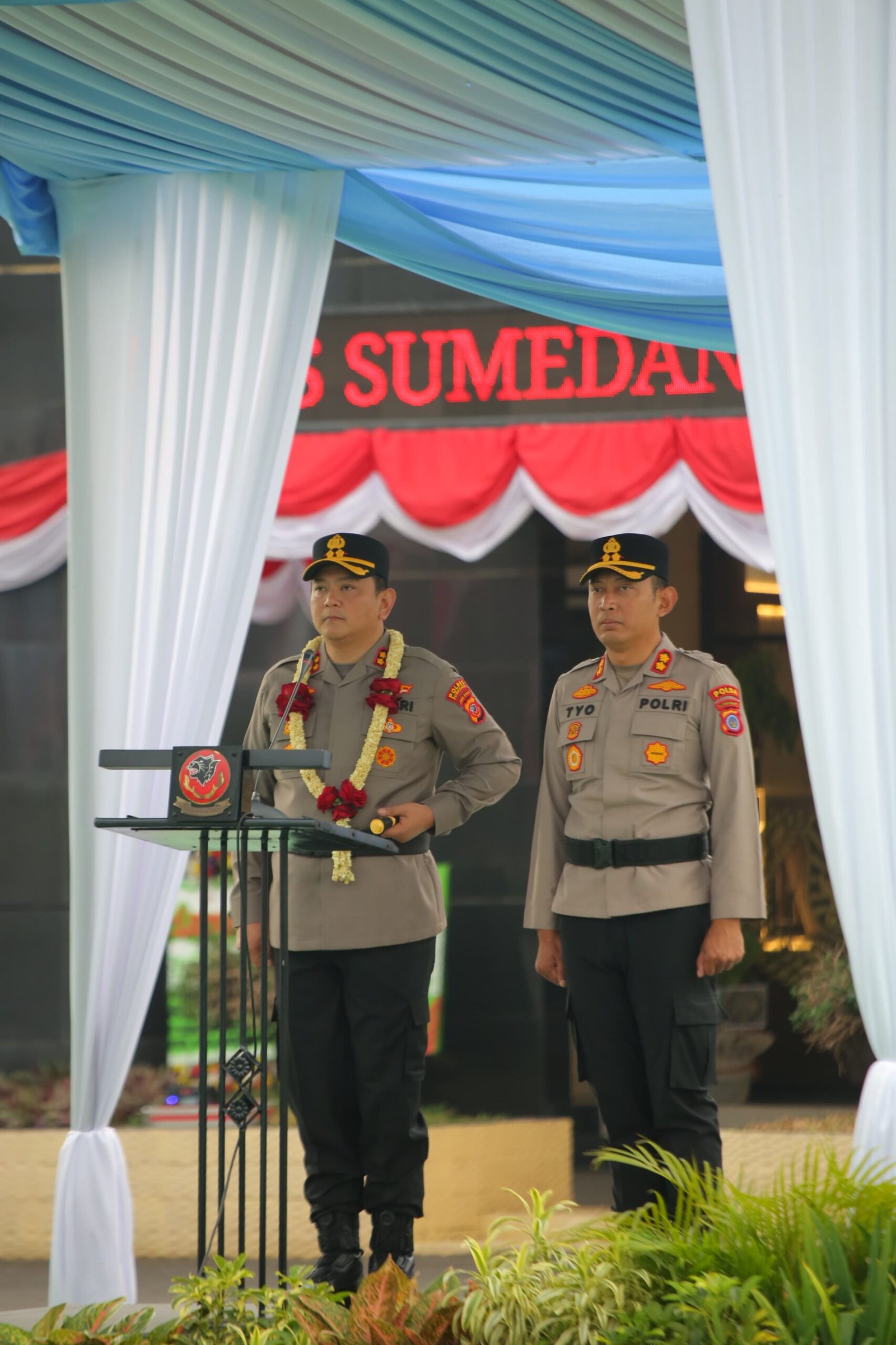 AKBP Dr. Reza Ma’ruffi Resmi Disambut di Polres Sumedang, Tradisi Farewell & Welcome Parade Berlangsung Khidmat
