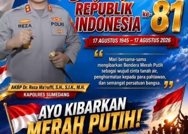 Sang Saka Harus Berkibar! Kapolres Sumedang Serukan Gerakan Kibarkan Merah Putih Sebagai Wujud Cinta Tanah Air dan Penghormatan kepada Pahlawan